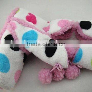 2016 Ladies Fluffy Slipers Boots Dots Sweet Winter Boots Indoor Slipper Boots photo-2