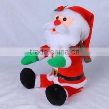 X'mas Santa Claus with body swing & hands and head moving, electronic & movement plush toys