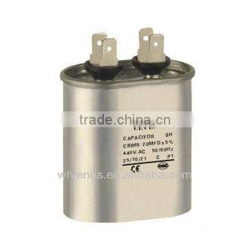 aluminum case oval type cbb65 air condition 450v super capacitor