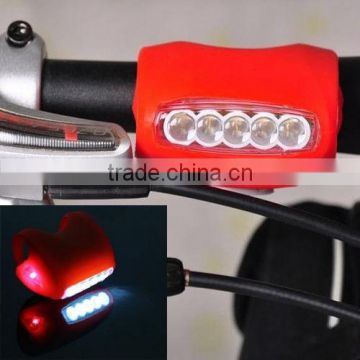 2016 Wholesale Super Bright Bike Bicycle Cyling Silicone LED Front Headlights And Warning Lights