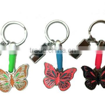 Metal Key chain Butterfly with Metal Part