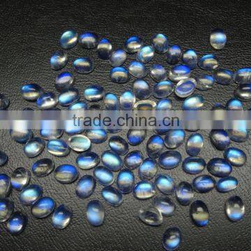 Natural Gemstone Type and Oval Cut Gemstone Shape Rainbow Moonstone 4X6 MM Gemstone