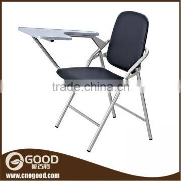 Metal Plastic Material Commercial Furniture General Use Chair with Writing Table