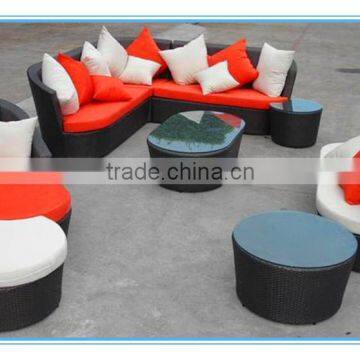 2016 new type outdoor PE alu rattan sofa set LK8016