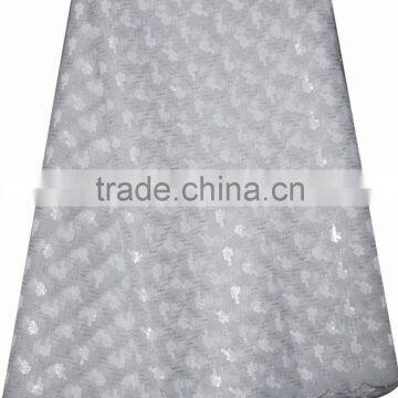 African organza lace with sequins embroidery CL8121-3gray