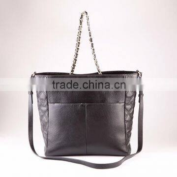 5154-New Arrival Design High End Logo Embroidery Soft Leather Tote Bags photo-3