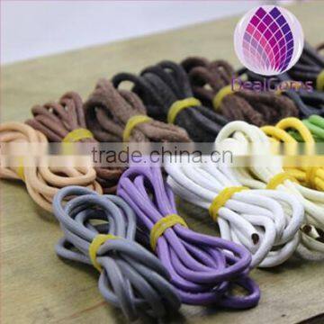 wholesale price 4mm round real leather cord for making leather bracelets jewelry colorful round leather string