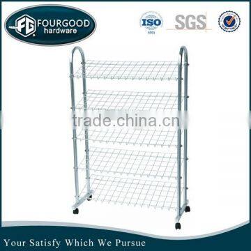 2014 China manufacture good quality rolling shoe rack with wheels