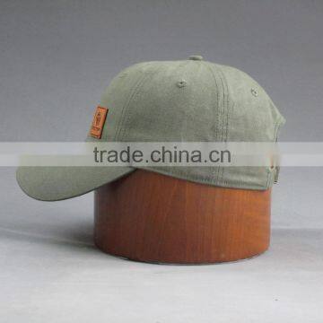 Hi Quality Custom 6-panel Cotton Twill Baseball Cap With PU Badge photo-3