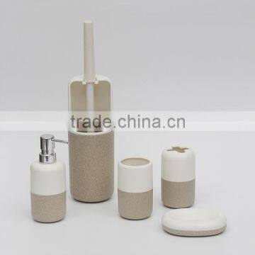 Grey and white simply bathroom accessories