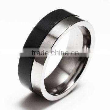 Flat Titanium Carbon Fiber Ring for men