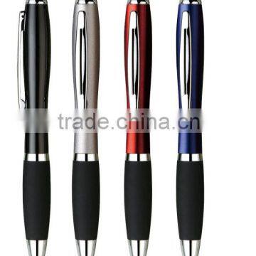 Hot plasstic curved shape ball pen with costomized logo