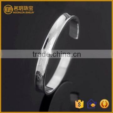 New arrivals vogue love silver plated wide bangle costume jewelry fashion bracelets for women jewellery wholesale