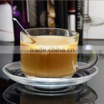 Espresso cups High Quality Glasss Coffee Cup with saucer and spoon