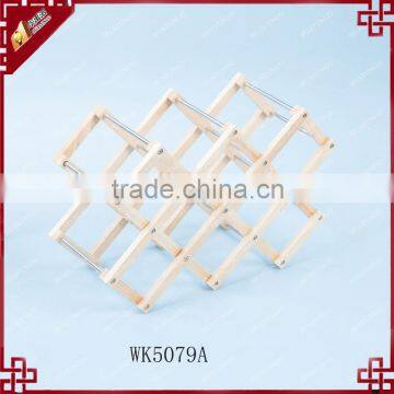 Gorgeous 8-bottles Wine Rack , Space saving rubber wood wine rack , WK5079A