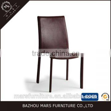 Black PVC leather metal legs restaurant dining chairs cheap wholesale