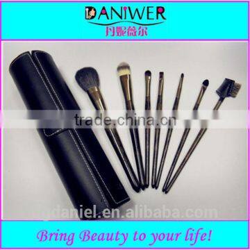 7pcs portable cosmetic brush kit with cosmetic brush holder