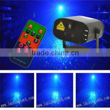 Twinkling Mini star laser light GB 12 gobos and 3W blue LED light with remote control