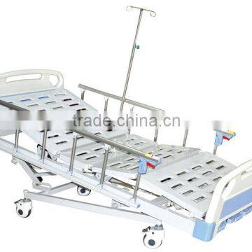 Economy stainless steel single manual rolling crank single folding patient bed icu hospital bed