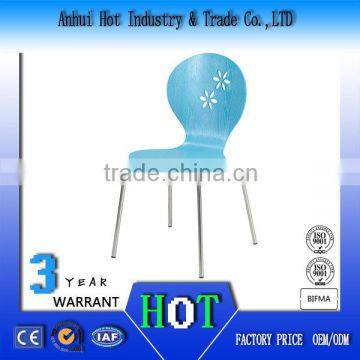 Pierced Carving Elegant Blue School Furniture High Quality Fashion Comfortable Caffee And Dining Chair