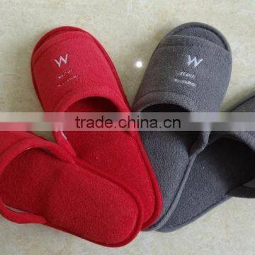 Hot Selling Hotel Amenity Open Toe Terry Towel Slippers