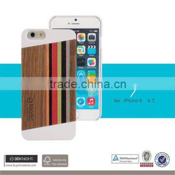 3D Knight white pc bumper case for iphone 6 wooden case