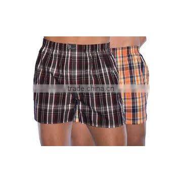 CHEAP SEXY HOTSELLING 3 PCS PACKING COTTON PLAID BOXER SHORTS MENS