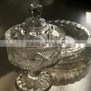 Glass sugar bowl