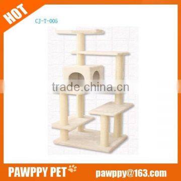 sisal cat scratching tree with cheese-house