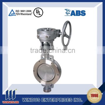 DN2650 PN88 Nickel chromium titanium acid resistant steel butterfly valve