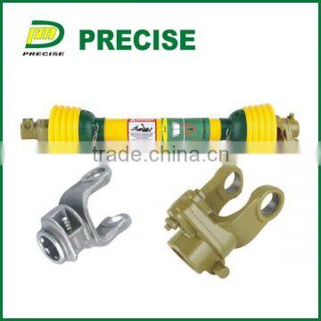 Agriculture driveline shaft with shear bolt torque limiter