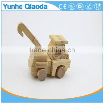 Wood 3D Vehicle Mini Pullze Crane r 3D Woodcraft Kit Assemble Paint DIY 3D Puzzle Toys for Kids Adults the Best Birthday Gift photo-5