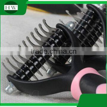 Pet Accessories Plastic Long Handle Hanging Cat Dog Pet Bath Massage Hair Removal Grooming Slicker Brush Comb photo-2