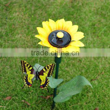 Solar Fluttering Butterfly With Sunflower Flying Butterfly Sunflower Fluttering Butterfly Garden Decoration Solar Butterfly photo-2