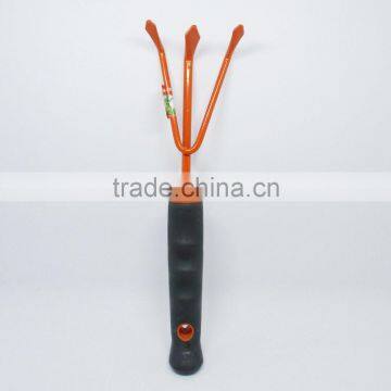 A3 Meterial 3 Teeth Garden Rake Steel Rakes Metal Mini Rake for Kids