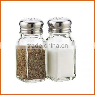 Square glass customized pepper shaker