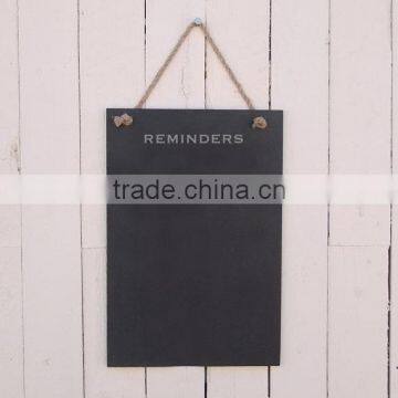 Timetable 100% natural slate menu board with rope