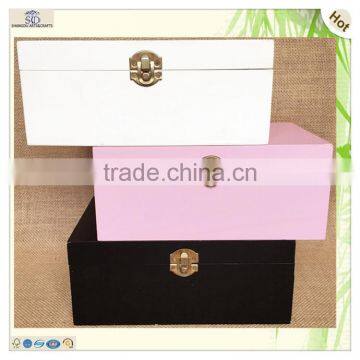 MDF Hinge Lid Painted Color Wooden Decoupage Box