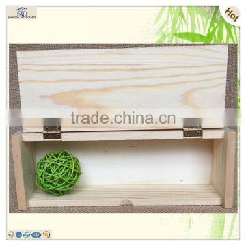 Natural Pine Plywood Poplar Wooden Tea Bag Box photo-2
