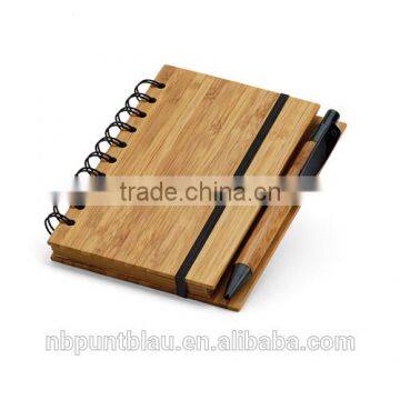 A6 Eco notebook Bamboo Sprial notebooks with pen 70 sheets