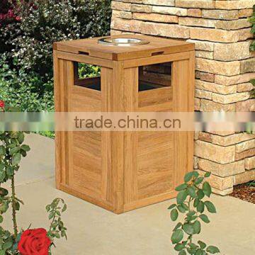Arlau Outdoor Park Wood Garbage Bin photo-3