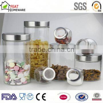 High Quality Glass Kitchenware Seasoning Bottle Pasta Storage Canister Jar