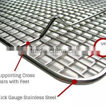 100% Stainless Steel Cooling Rack for Baking by Ultra Cuisine 10"x15" Fits Jelly Roll Pan, Heavy Duty Wire Grid Oven Safe for Ro photo-2