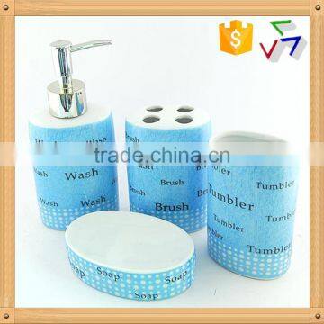 Ceramic Green Bathroom Accessories Set photo-3