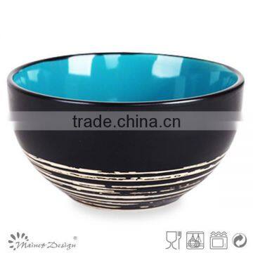 2015 New Design Ceramic Stoneware Silk Screen Printing Bowl Antique Style photo-2