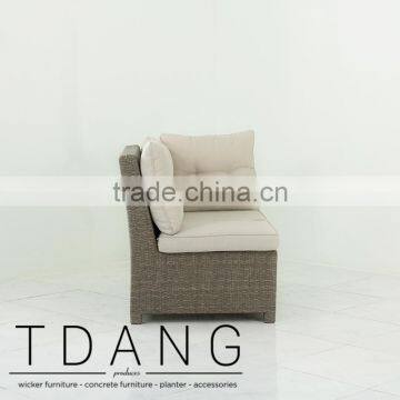 Salinas Wicker Left Hand Sofa 2 Seats - Weather Resistant Outdoor Wicker Sofa Corner photo-2