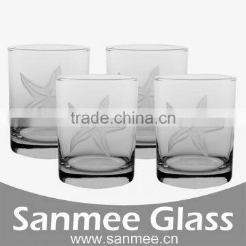 11oz Starfish Logo Design Stylish Glass Cup Lowball Glass Wholesale