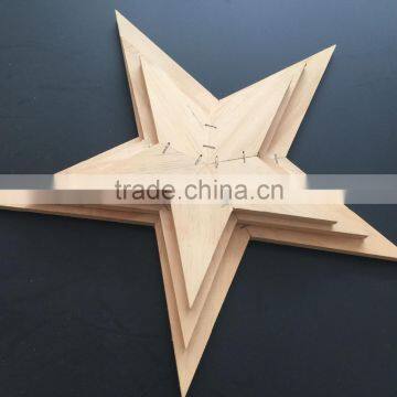 Hot sale pine wood pentagram