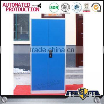 Customized 2 door lockable bedroom metal storage clothes cupboard