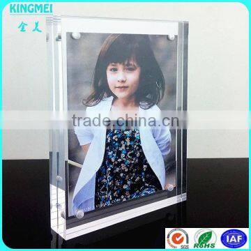 KM-CP42 Wholesale Nice Crystal Photo Block Lucite in Frame Acrylic Photo Frame With Magnet,plexiglass Photo Frames 4x6 photo-5